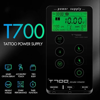 Източник на захранване татуировки T700 Точно ОБНОВЯВАНЕ на допир екран Интелигентна Цифрова LED Двойна