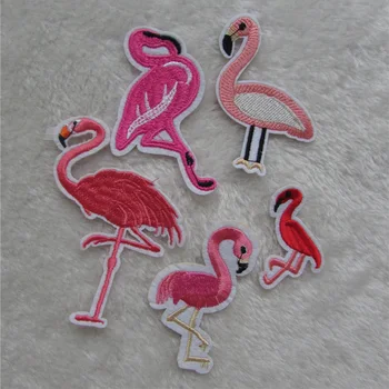 иконата фламинго За Дрехи, Ютия с бродирани апликации, Аксесоари за облекло DIY Ленти За Значки от Плат за Дрехи