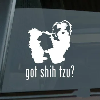 Има стикер на Shih Дзъ, вырезанная от винил, - стикер на прозореца с кучето-лъв Размер(инча): 5,50 x 6,79