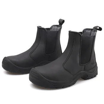 италианската марка дизайнер на мъжки ежедневни защитни ботуши със стоманени пръсти работна обувки от естествена кожа работен челси обувки за сигурност botas man