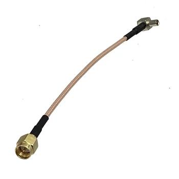 Кабел RG316 SMA Plug до штекеру TS9 Правоъгълен Запресоване Конектор RF Коаксиален Косичка Свързващ Проводник Клемма 4 инча~10 метра