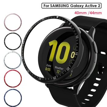 Калъф за Samsung Galaxy Watch active 2 40 мм 44 мм Защитна Рамка Пръстен Аксесоари Залепваща Метална Капачка Броня Active2 40 44 мм