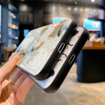 Калъф за мобилен телефон с златно фолио и мраморни побрякушками за iPhone 13 12 11 Pro Max XR XS Max X 8 7 Plus SE 2020 Нова делото с блестяща текстура