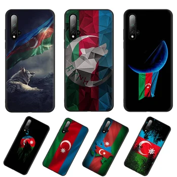 Калъф за мобилен телефон с флага на Азербайджан бъта Черно TPU за Huawei Nova 2и 2 Lite Nova 3 3i 4 5i 4E 5 Pro 5T Nova Smart Cover