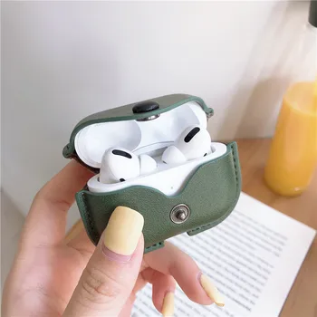 Калъф за слушалки За Airpods Pro Кожен Калъф-Луксозен Калъф от естествена кожа за Apple AirPods Pro 3 Аксесоари за слушалки, Чанти за слушалки