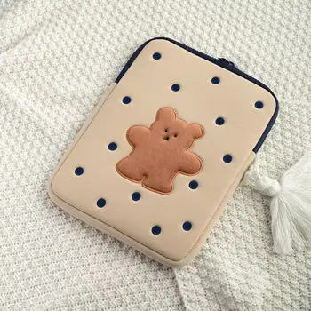 Калъф за таблет с мультяшными точки Скъпа Корея прекрасен мечка домашен любимец защитно покритие за лаптоп, ipad pro 9,7 11 13 инча Ръкав за съхранение на вътрешна чанта