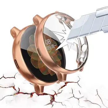 Калъф за часа на Samsung Galaxy watch active 2 44 мм 40 мм TPU Универсален протектор на екрана броня+фолио Аксесоари за умни часа