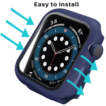 калъфи за Apple watch 6 SE калъф 44 мм 40 мм Протектор на екрана от закалено стъкло + калъф за КОМПЮТЪР, за да iwatch 6 5 4 SE пълна защитна обвивка