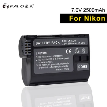 Камера батерия PALO EN-EL15 ENEL15 EL15 Напълно Декодированная цифрова Батерия 2500 ма за Nikon d7200 d600 d850 d750 d7100 d810 d800 d610