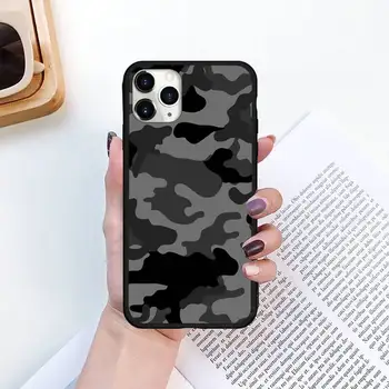 Камуфляжный модел Камуфлаж, военни Армейски Мек Силиконов Калъф за телефон iPhone 11 12 pro XS MAX 8 7 6 6S Plus X 5S SE 2020 XR mini