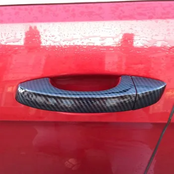 Капачка на Дръжката на Вратата, Гарнитури от Дръжки на Седалките за Audi Q3 Ii 2 Mk2 F3 2019 2020 Пластмасови Автомобилни Аксесоари Имитация на карбон