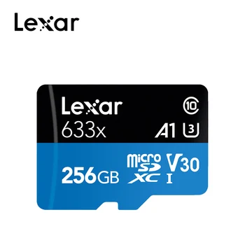 Карта Lexar TF 633x 32 GB 64 GB Карта памет от клас 10, карти micro sd Карта 128 GB, 256 GB, 512 GB за видео 1080p full-HD 3D и 4K