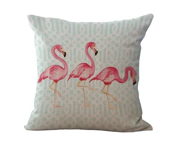 Квадратна сладко забавно възглавница Фламинго възглавница домакински бельо въздушна възглавница coinjin almofadas без пълнеж 45x45 см