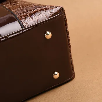 Класически дамски чанти Висококачествени чанти от Кожа за жени с крокодиловым модел Чанти за ръце, Чанти през рамо Дамски чанти за рамо