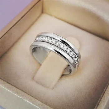 Класически златни пръстени USTAR за жени, Пръстени с кубическим цирконием AAA дамски бижута и аксесоари Анел подаръци