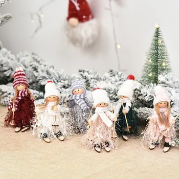 Коледна Украса за дома Сладка Кукла Ангел Ски Окачване Украса за Коледната елха, Висящи Подарък-Коледна Украса Де Навидад