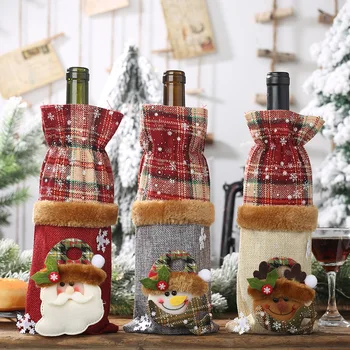 Коледни Подаръчни Пакети Държач На Капачката На Бутилка Вино Коледна Декорация За Дома Навидад Noel Коледна Украса Коледен Подарък За Нова Година 2022