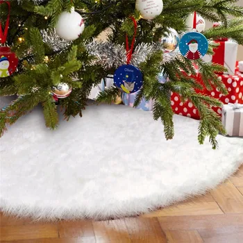 Коледно дърво Плюшен Пола Забавно Коледно Парти украса От Изкуствена кожа Коледно Дърво Пола Украса Навидад
