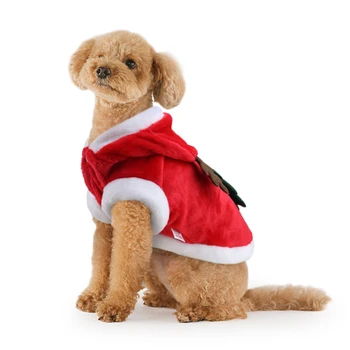 Коледно облекло за кучета Сладък Костюм на куче Лосове Облекло за малки кучета Зимни дрехи за домашни любимци Палто с качулка, Чихуахуа, йоркширски Териери 11by23
