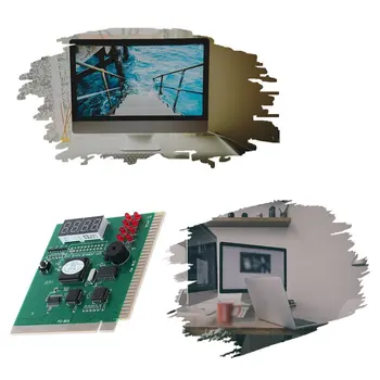 Компютъра PCI четырехзначная диагностична карта PC Компютър Тестер на дънната платка е PCI, ISA