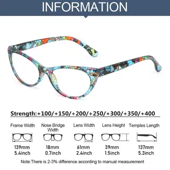 Котешко око Очила За четене За жени Анти-Синята Светлина на Компютърни Очила за далекогледство Очила за печат Диоптъра +10-+40