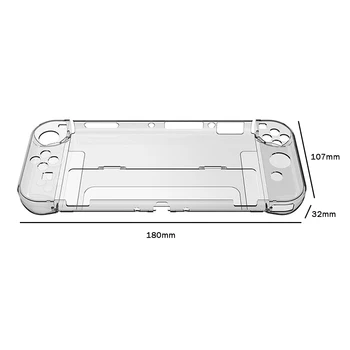 Кристално Чиста Обвивка конзола на Nintendo Switch OLED Защитен Флип калъф Кристално Прозрачен Капак Противоударная защита от падане #