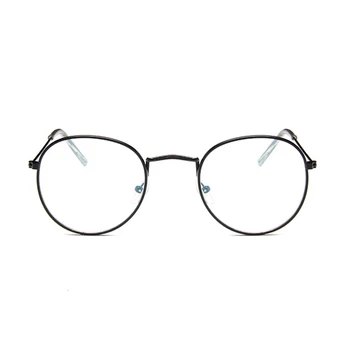 Кръгли Лъчи Прозрачни Рамки За Очила Мъже Жени Фалшиви Очила Стари Оптични Очила За Късогледство Очила Дамски Ретро Очила