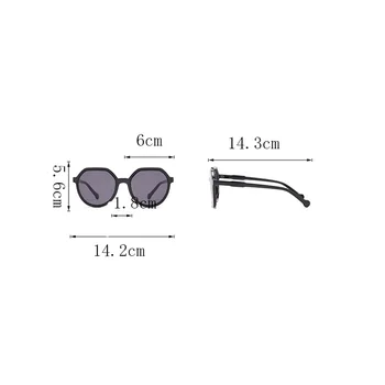 Кръгли Слънчеви очила Дамски Маркови дизайнерски Реколта малки слънчеви очила Жените в корейски стил Нюанси на черни точки карамел цвят на открито