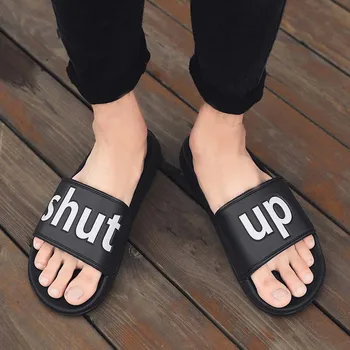 Леки мъжки чехли-плъзгачи Модни ежедневни обувки нескользящие пързалки за баня летни сандали с мека подметка Джапанки за мъже
