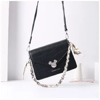 Луксозна чанта през рамо Дизайнерски модел от камък Малка квадратна чанта Дамска чанта през рамо Чанта на верига Чанта с капак с метална катарама