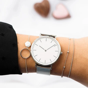 Луксозни часовници от розово злато Дамски часовник-гривна Най-добрата марка Дамски Ежедневни кварцови часовници от Стоманени дамски ръчни часовници Montre Femme Relogio