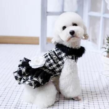 Луксозно Принцеса рокля за кучета Зимни дрехи за кучета Облекло за кутрета Облекло за малки кучета Костюм Йоркшир пудел Костюм на куче Шнауцера