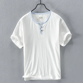 Лятното Ново записване, бельо и памучен тениска с къс ръкав, мъжки брандираната модна тениска с кръгло деколте За мъже, Ежедневни тениска Camiseta