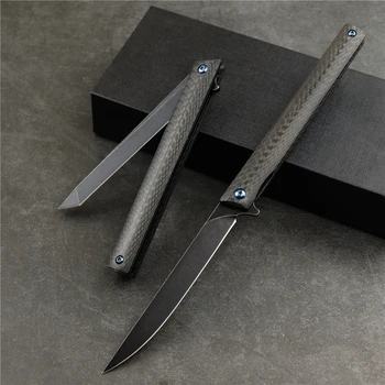 Магическа писалка m390 нож от въглеродни влакна открит сгъваем нож за къмпинг с твърдост по височина остър EDC тактически нож плодов нож