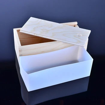 Малка Силиконова Форма За Сапун с Дървена кутия Ръчна изработка За печене на Хляб
