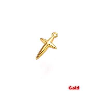 малки междузвездни висулки в комплект малък златен кръст за бижута направи си САМ Гривна Колие Аксесоари