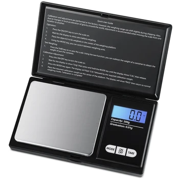 Малки мини джобни цифрови електронни везни за претегляне на тегло от 0,01 грама до 200 грама