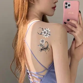 Малки Пресни Стикери с татуировки Harajuku Корейски стикери с татуировки, защитени от пот, Дишащи Татуировки за боди-арт, водоустойчива, дълготрайна
