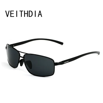Марка VEITHDIA мъжки Поляризирани слънчеви очила Алуминий, магнезий Златни рамки Слънчеви очила Мъжки слънчеви Очила за шофиране Аксесоари за очила 2458