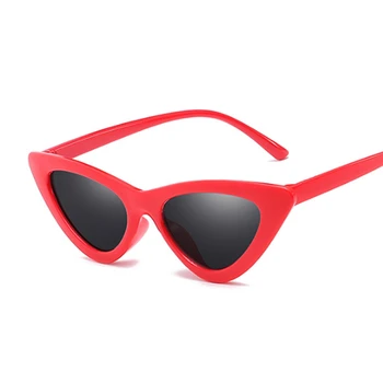 Марка Малки Слънчеви очила в стил Котешко око Дамски Модни дизайнерски слънчеви очила Дамски Реколта черни очила Дамски очила за пътуване
