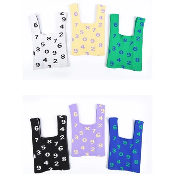 Марки Броя трикотажни чанти за рамо за жени моден Дизайнер Тканая чанта Цветна чанта през рамо 2021 Дамска чанта-тоут Чантата за пазаруване
