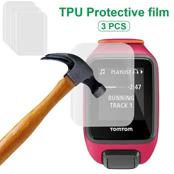 меко Защитно фолио за екран със защитено от надраскване TPU За TomTom 2 3 Runner 2 3 Spark 3 Калъф за GPS часа с пълно покритие Прозрачен филм