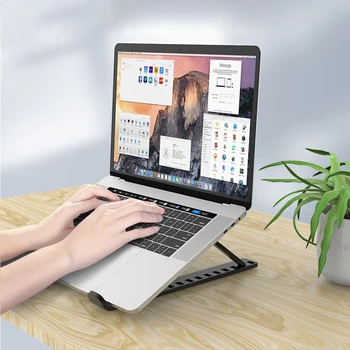 Метална Сгъваема Поставка за лаптоп, за MacBook Air Pro 15-инчов поставка за лаптоп Подкрепа на Преносим настолен притежателя Поставка за таблет PC Компютър