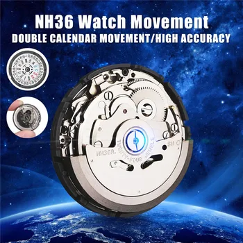 Механизъм за самостоятелно ликвидация Мъжки Детайли Механичен часовников Механизъм NH36 Механизъм за Смяна на Часа Аксесоари