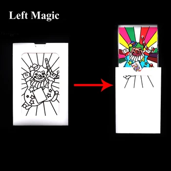 Мини Размер Промяна на Цвета на Картите Клоун Фокуси Играчки за деца отблизо С Магически Подпори Лесно да се направи Класически играчки за деца