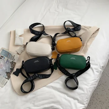 Мини чанта на рамото за жени, Луксозни кожени чанти през рамо 2022 Модни дамски пазарска чанта Дамска чанта в Чантата си за телефон черен