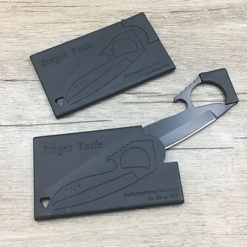 Многофункционален нож за пръстите на Olecranon eagle сгъваема мини-EDC нож, открит в джоба на чантата нож за карти с ножнами