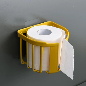 Многофункционален Рафтове За Тоалетна Хартия За баня Лепило Без Пробиване Идентифициране на Притежателя Голям Капацитет За съхранение на Грим Стенен Органайзер