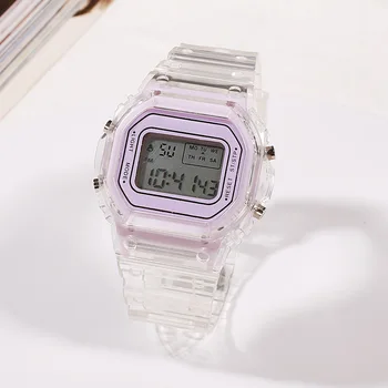 Модерен led Светлинен Прозрачен Цифров часовник Квадратни Дамски Спортни часовници, електронни часовници Reloj Mujer Часовници Дропшиппинг