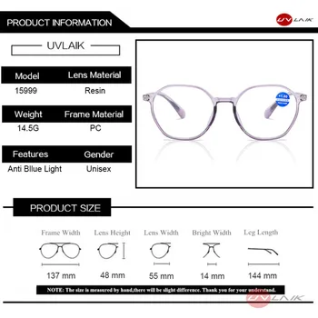 Модерен мулти фасетиран Очила за четене с анти-синя светлина в рамки за жени, леки очила за старческо, Диоптрийные Дропшиппинг